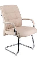 Кресло для посетителей Bond CF Экокожа Бежевый EC-333A CF PU Beige Everprof, бежевый/экокожа, ножки//, размеры - 990*990***570*