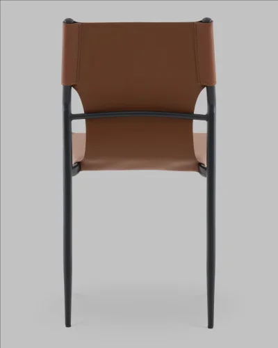 Стул обеденный West коричневый NC УТ000041709 Stool Group, коричневый/экокожа, ножки/металл/чёрный, размеры - ***** фото 4 Стул обеденный West коричневый NC УТ000041709 Stool Group, коричневый/экокожа, ножки/металл/чёрный, размеры - ***** фото 4