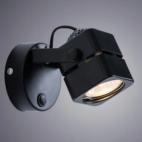 Бра с выключателем Misam A1315AP-1BK Arte Lamp чёрный на 1 лампа, основание чёрное в стиле современный  фото 2