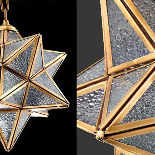 Светильник подвесной Star 73603-22 ImperiumLoft прозрачный 1 лампа, основание золотое в стиле восточный винтаж  фото 2