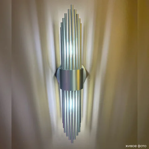 Бра RUDOLFO AP2 NICKEL Crystal Lux никель на 2 лампы, основание никель в стиле современный фото 3