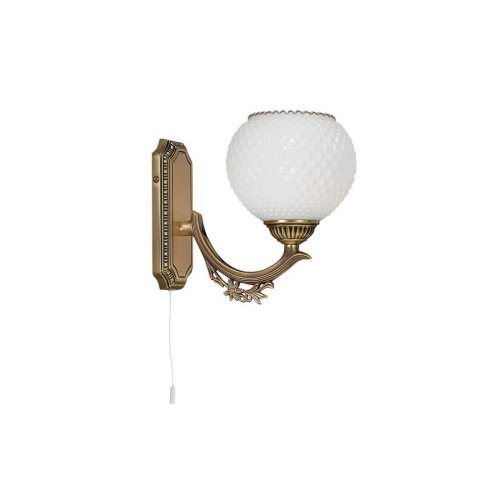Бра с выключателем A 8650/1  Reccagni Angelo белый на 1 лампа, основание античное бронза в стиле классика 