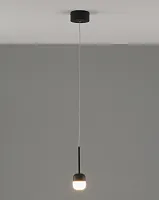 Светильник подвесной LED Drop V10862-PL Moderli чёрный белый 1 лампа, основание чёрное в стиле модерн 