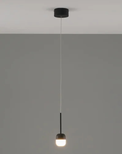 Светильник подвесной LED Drop V10862-PL Moderli белый чёрный 1 лампа, основание чёрное в стиле современный 