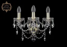 Бра 10.25.3.141.Gd.Sp Bohemia Art Classic прозрачный 3 лампы, основание золотое в стиле классический 