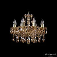 Люстра подвесная 1413/8/165 G M721 Bohemia Ivele Crystal без плафона на 8 ламп, основание золотое в стиле классический sp