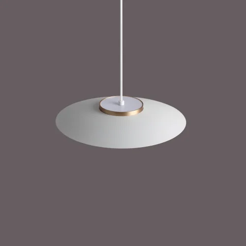 Светильник подвесной LED Pilz 358895 Novotech белый золотой 1 лампа, основание белое в стиле современный минимализм  фото 3