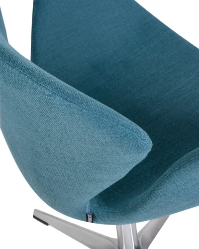 Кресло дизайнерское 69A-LMO SWAN, цвет сиденья синий (IF6), алюминиевое основание Dobrin, синий/ткань, ножки/металл/алюминий, размеры - ****710*600 фото 9