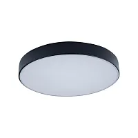Светильник потолочный LED Axel 10002/24 Black LOFT IT белый 1 лампа, основание чёрное в стиле современный тарелка