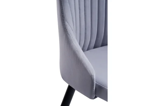 Деревянный стул Нараян velutto 49 / черный 462312 Woodville, серый/велюр, ножки/металл/чёрный, размеры - ****470*540 фото 6