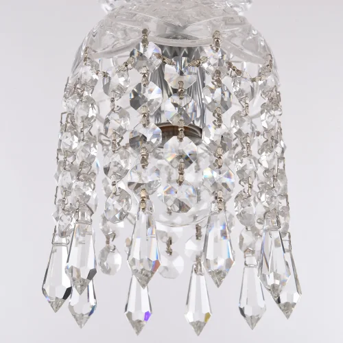 Светильник подвесной 14781P/11 Ni Drops Bohemia Ivele Crystal прозрачный 1 лампа, основание никель в стиле классический r фото 2