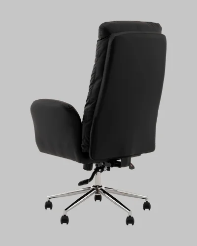 Кресло руководителя TopChairs Solid, черный УТ000040806 Stool Group, чёрный/экокожа, ножки/металл/хром, размеры - 1200*1280**** фото 6