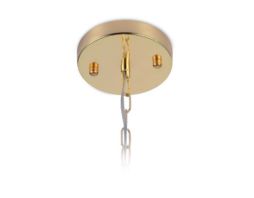 Люстра подвесная Traditional TR5149 Ambrella light янтарная на 6 ламп, основание золотое в стиле арт-деко  фото 5