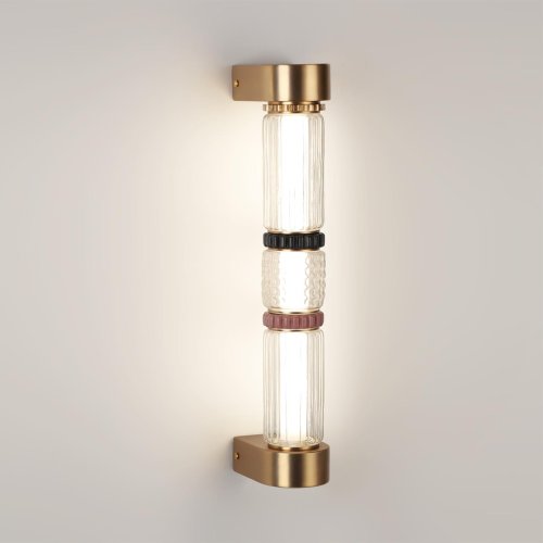 Бра LED Collier 5455/12WL Odeon Light прозрачный на 1 лампу, основание латунь античное бронза в стиле современный фото 4