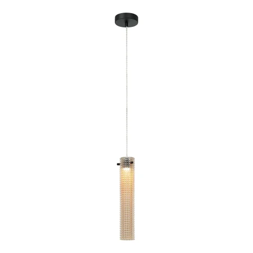 Светильник подвесной LED Floyd LSP-7172 Lussole янтарный 1 лампа, основание чёрное в стиле современный 