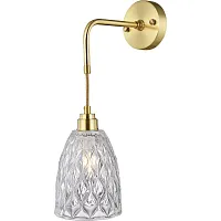 Бра Pearle TL5162W Toplight прозрачный 1 лампа, основание золотое в стиле классика 