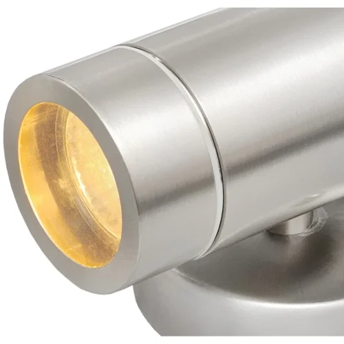 Настенный светильник Меркурий 807020501 DeMarkt уличный IP65 хром 2 лампы, плафон прозрачный в стиле хай-тек GU10 фото 6