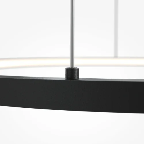 Светильник подвесной LED Glint MOD072PL-L36B3K Maytoni чёрный 1 лампа, основание чёрное в стиле минимализм хай-тек кольца фото 2