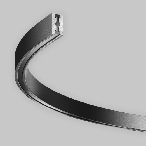 Шинопровод полукруг 650мм Magnetic trаck system Flarity TRX154-SR-D650-B Maytoni чёрный в стиле для светильников серии Magnetic trаck system Flarity шинопровод flarity магнитная фото 2