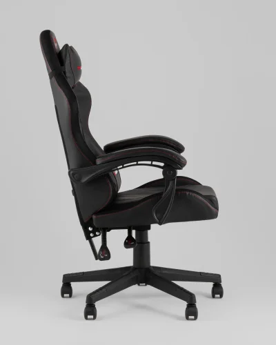 Кресло спортивное TopChairs Druid, черный УТ000039467 Stool Group, чёрный/экокожа, ножки/полимер/чёрный, размеры - 1250*1350***490*470 фото 13