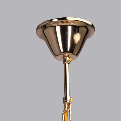 Люстра подвесная Бриз 111016704 DeMarkt белая на 4 лампы, основание золотое в стиле классический флористика  фото 11