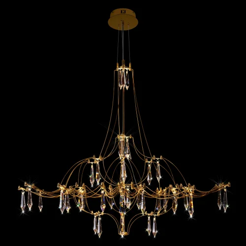 Люстра подвесная ЛЕД Мира / Mira 10588/800 Gold Asfour LOFT IT прозрачная на 1 лампу, основание золотое в стиле арт-деко капли фото 2 Люстра подвесная ЛЕД Мира / Mira 10588/800 Gold Asfour LOFT IT прозрачная на 1 лампу, основание золотое в стиле арт-деко капли фото 2