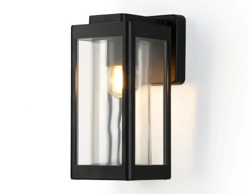 Настенный светильник ST2406 Ambrella light уличный IP54 чёрный 1 лампа, плафон прозрачный в стиле хай-тек современный E27