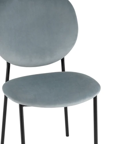 Стул Стенли велюр серый УТ000035320 Stool Group, серый/велюр, ножки/металл/чёрный, размеры - ****460*605 фото 2