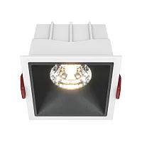 Светильник точечный Alfa LED DL043-01-15W3K-SQ-WB Maytoni чёрный белый 1 лампа, основание белое чёрное в стиле модерн 