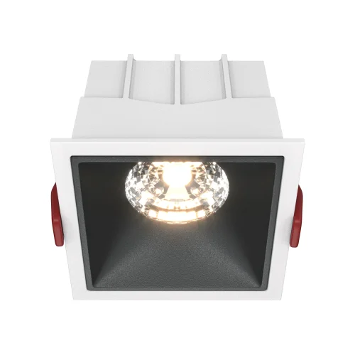 Светильник точечный Alfa LED DL043-01-15W3K-SQ-WB Maytoni белый чёрный 1 лампа, основание белое чёрное в стиле современный 