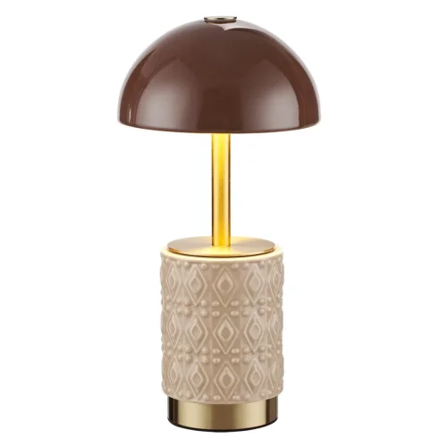 Настольная Лампа светодиодная Lulu 5453/3TL Odeon Light коричневая на 1 лампу, основание латунь коричневое керамика металл в стиле классический современный аккумулятор фото 4 Настольная Лампа светодиодная Lulu 5453/3TL Odeon Light коричневая на 1 лампу, основание латунь коричневое керамика металл в стиле классический современный аккумулятор фото 4