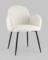 Стул обеденный Wave Stripes, букле белый УТ000039505 Stool Group, белый/букле, ножки/металл/чёрный, размеры - *****