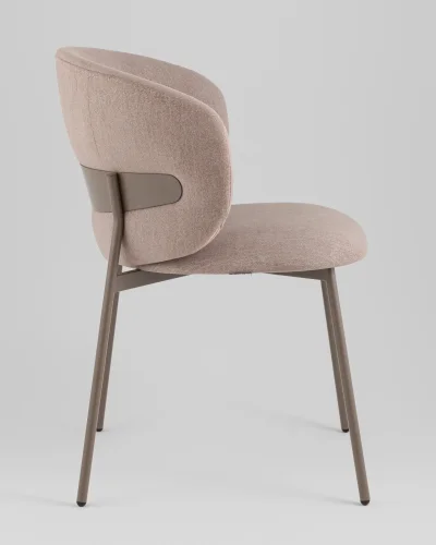 Стул Блейз велюр бежевый, каркас бежево-серый УТ000039827 Stool Group, бежевый/велюр, ножки/металл/чёрный, размеры - ***** фото 6