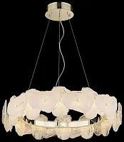 Люстра подвесная LED Nicola WE159.24.303 Wertmark белая на 1 лампа, основание золотое в стиле современный 