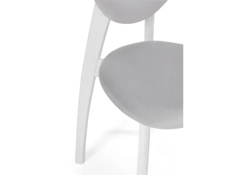 Деревянный стул Вакимо tenerife silver / белый 543596 Woodville, серый/ткань, ножки/массив бука дерево/белый, размеры - ****440*500 фото 6