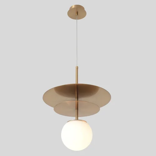 Светильник подвесной UVA SP1.2 BRASS Crystal Lux белый на 1 лампу, основание латунь в стиле современный фото 2