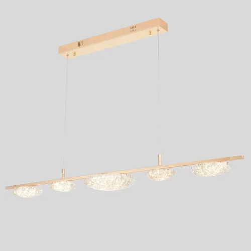 Светильник подвесной LED с пультом FELICIDAD SP47W LED Crystal Lux прозрачный на 1 лампу, основание золотое в стиле современный фото 4