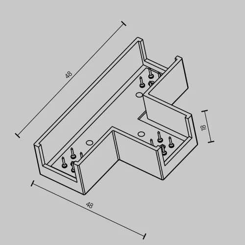 Коннектор питания Т-образный Magnetic track system Elasity TRA160CT-11B Maytoni чёрный в стиле хай-тек современный для светильников серии Magnetic track system Elasity elasity гибкая фото 2