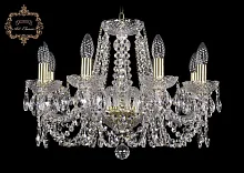 Люстра подвесная хрустальная 11.11.8.195.Gd.Sp Bohemia Art Classic прозрачная на 8 ламп, основание золотое в стиле классический 