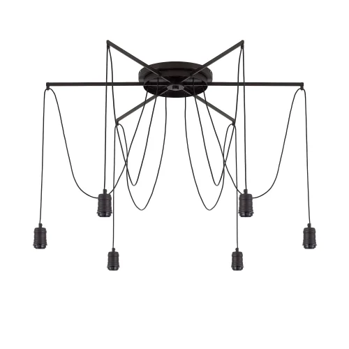 Светильник подвесной лофт Эдисон Spider CL451262 Citilux без плафона 6 ламп, основание коричневое в стиле лофт spider паук