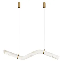 Светильник подвесной ЛЕД Либерти / Liberty acrylic 10551B LOFT IT бежевый на 1 лампу, основание бронзовое в стиле современный 