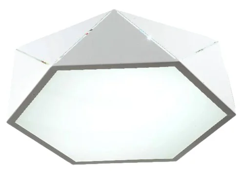 Люстра потолочная LED Evesham OML-45307-26 Omnilux белая на 1 лампа, основание белое в стиле хай-тек 