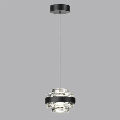 Светильник подвесной LED Klot 5031/6L Odeon Light прозрачный 1 лампа, основание чёрное в стиле современный встраиваемый фото 6