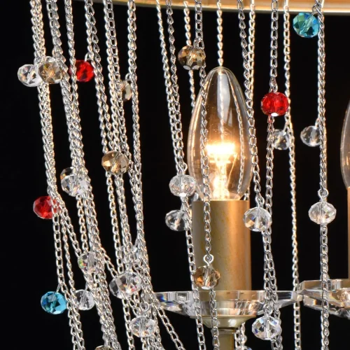 Люстра подвесная Валенсия 299012004 Chiaro серебряная серая на 4 лампы, основание серебряное серое в стиле классический  фото 5