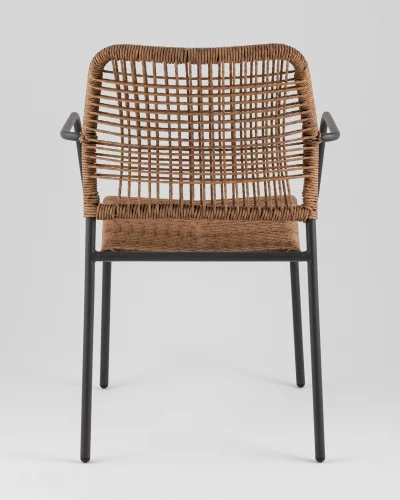 Стул Solaia, светло-коричневый УТ000039918 Stool Group, коричневый/ротанг, ножки/металл/чёрный, размеры - *800**** фото 5