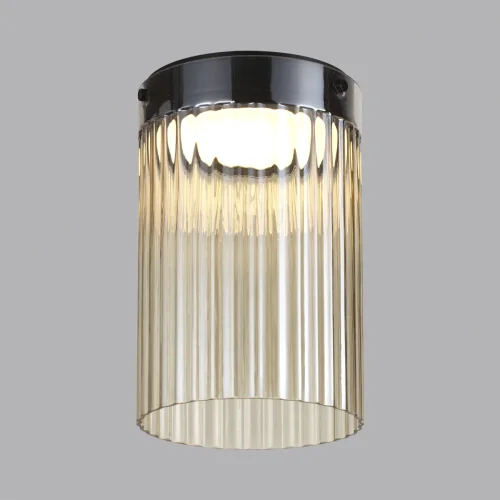 Светильник потолочный LED Pillari 5047/15LC Odeon Light янтарный 1 лампа, основание чёрное в стиле современный  фото 4