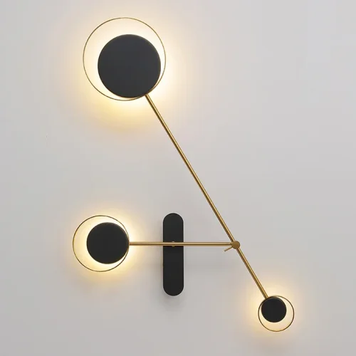 Настенный светильник TINT TRIO A 211953-26 ImperiumLoft чёрный на 3 лампы, основание золотое в стиле современный  фото 6