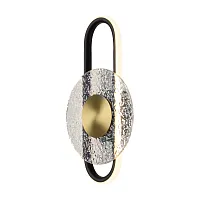 Бра LED Drip FR6173WL-L12B Freya прозрачный на 1 лампу, основание чёрное в стиле современный хай-тек 