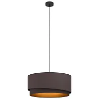 Светильник подвесной Manderline 39931 Eglo коричневый 1 лампа, основание чёрное в стиле современный 