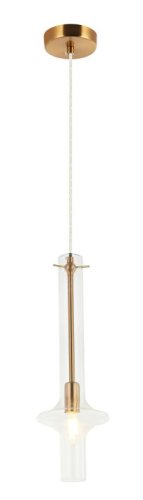 Светильник подвесной Glaso 2151/11/01P Stilfort прозрачный 1 лампа, основание бронзовое в стиле современный 